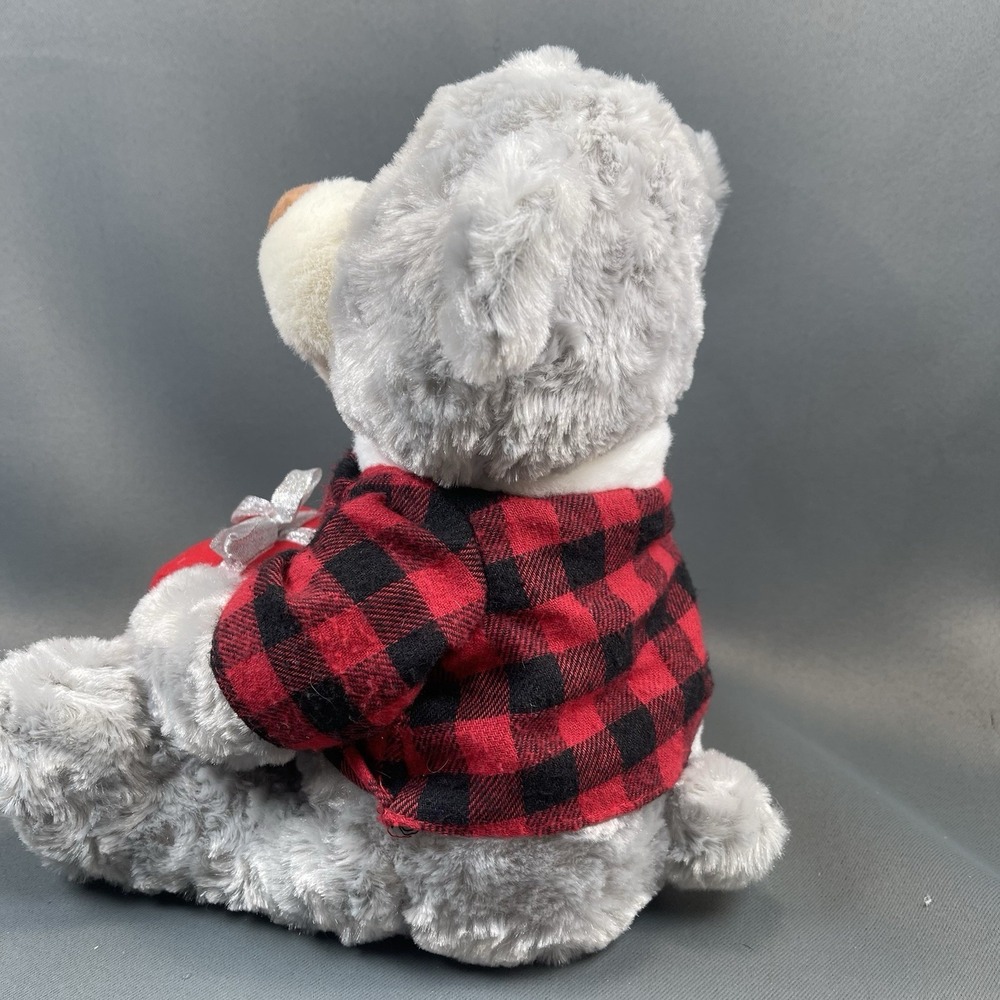 Sound N Light Bear Have Yourself Merry Little Christmas Animated Gray  VIDEO - Picture 8 of 16